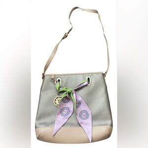Elegant Gold and Tan Parazul Crossbody Bag
